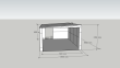 Одиночний -shield Garage 3.5x5.5 (H = 1,95 м) з гофрованої дошки 2