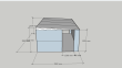Одиночний -shield Garage 3.5x5.5 (H = 1,95 м) з гофрованої дошки 0