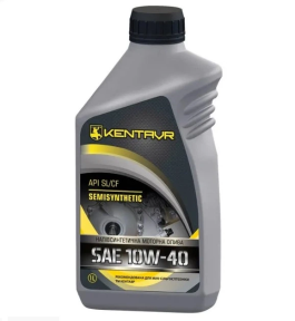 Олива моторна KENTAVR SEMISYNTHETIC 10W-40 API SN/CF, каністра 1л ПЕ